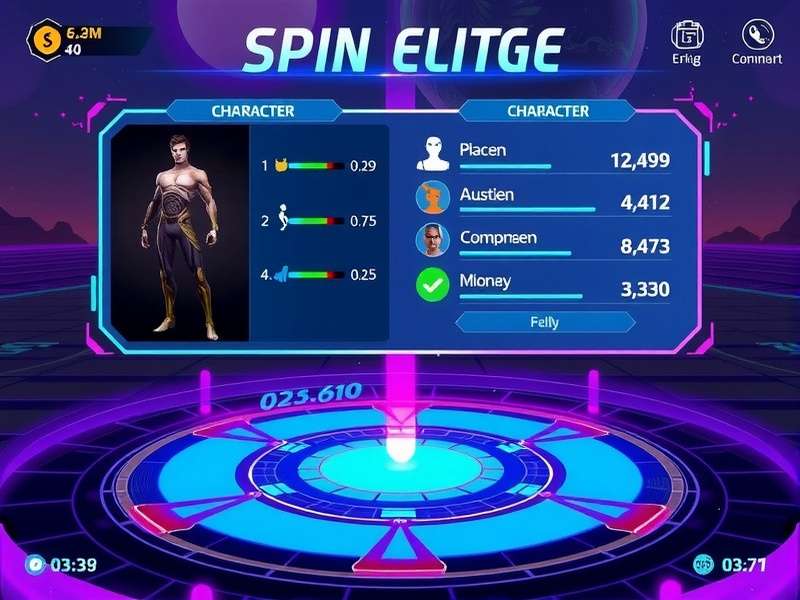 Spin Surge Elite character selection screen